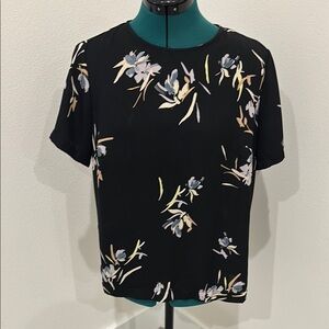 A New Day Black and White Boxy Short Sleeve Blouse